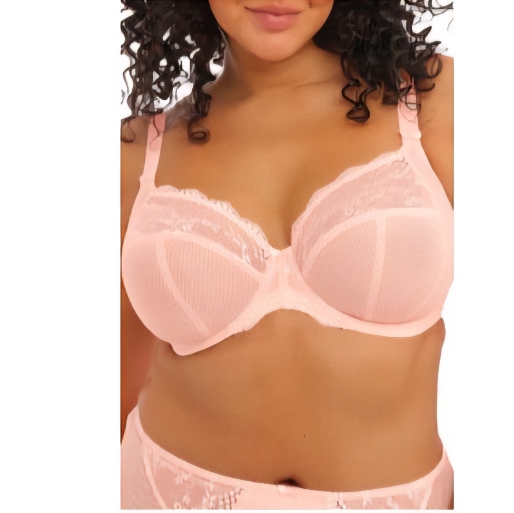 Elimi Full Figured Lace Underwire Bra in Ballet Pink